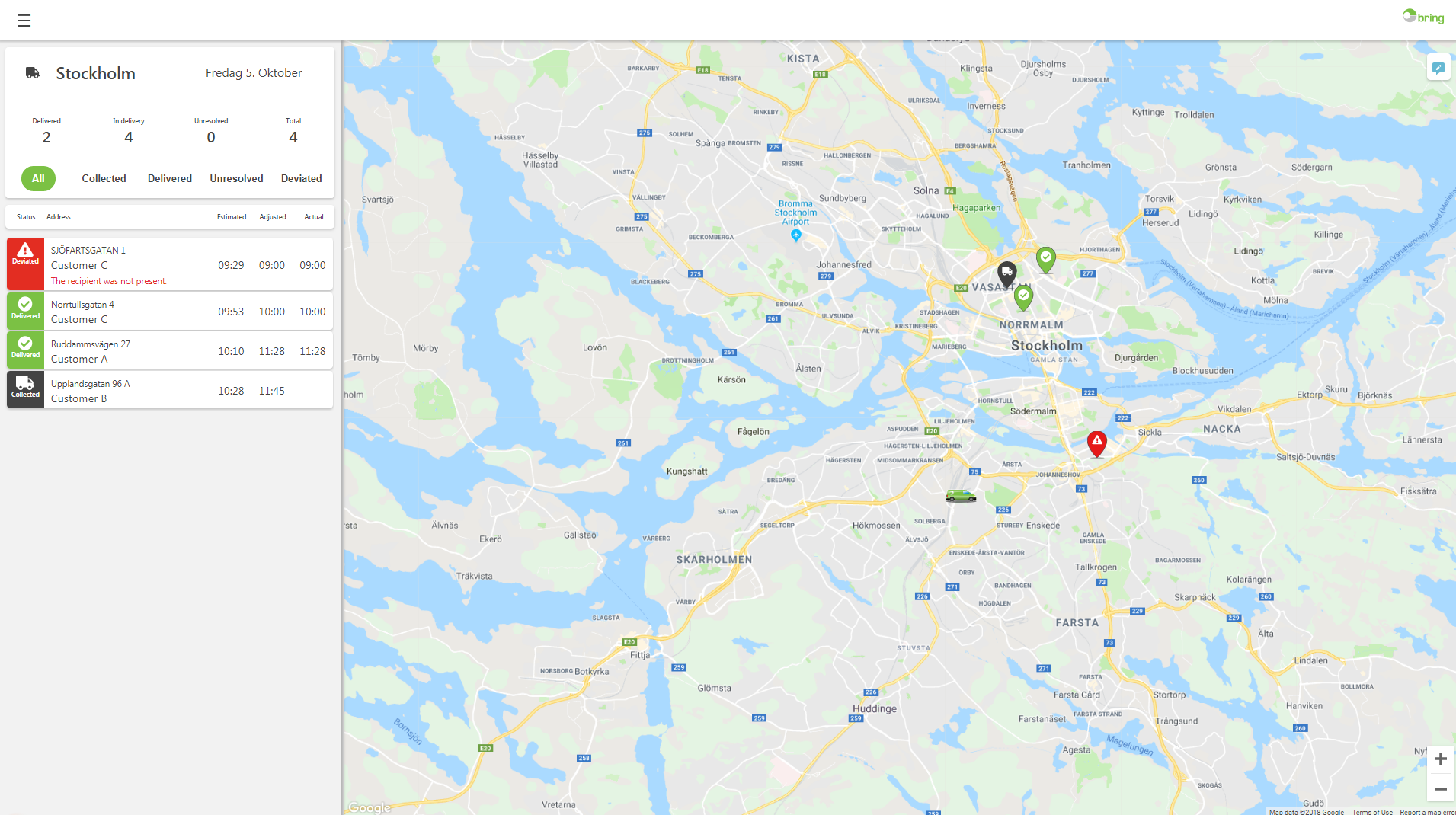 Customer overview with car - GLOW