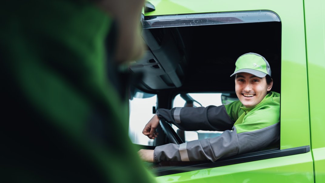Bring driver in a truck