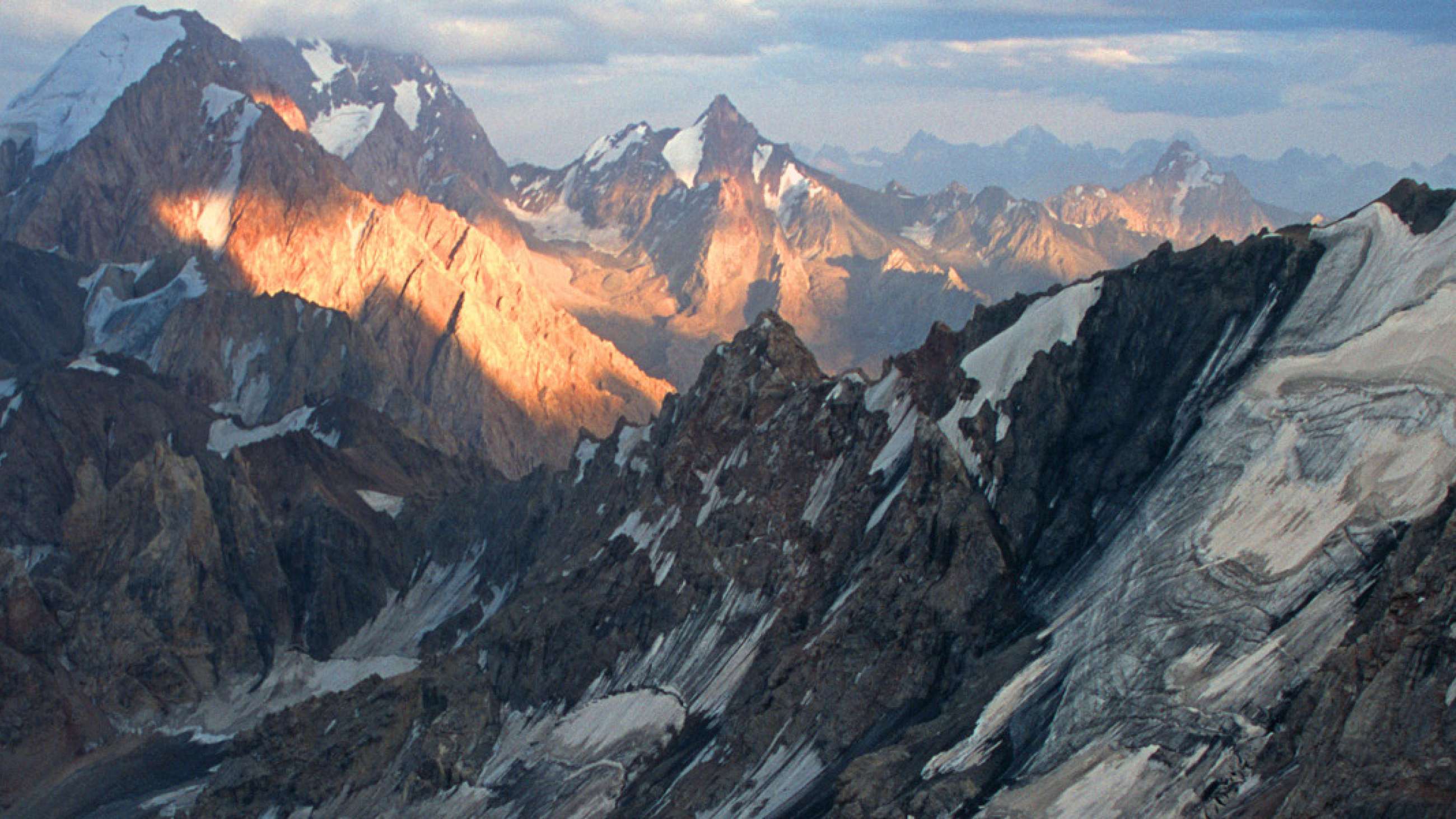 Overview of the mountains in Tadzjikistan