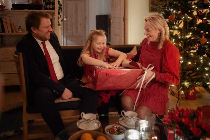 Öppnar paket på julafton