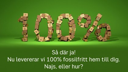 100 % fossilfritt illustration