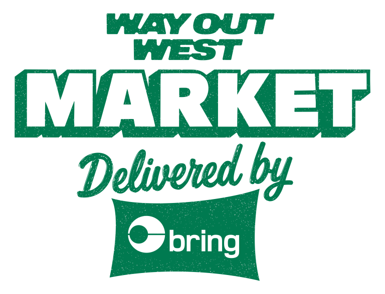Way Out West Market i samarbete med Bring-logga