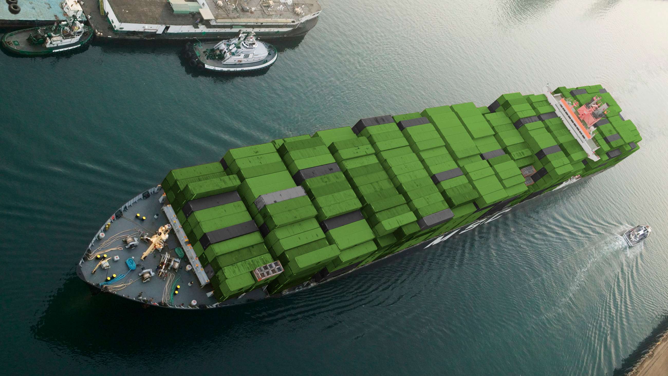 Lastfartyg med Bring-containrar
