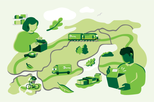 Illustration av en karta för Skandinavien